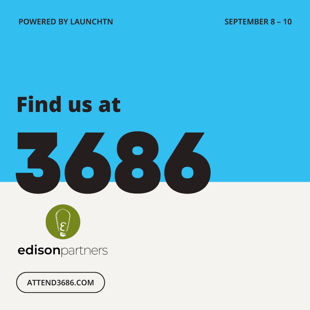 Edison Partners (@edison_partners) on Twitter photo We're proud to call ourselves a sponsor of <a href="/LaunchTN/">Launch Tennessee</a>'s annual entrepreneur conference, #3686fest ā”
Access tickets: eventbrite.com/e/3686-launchtā¦
Use the code: EDISONNETWORK3686 for $30 off ā”
#launchtn #3686nashville #nashvilleentrepreneur #startupfest We're proud to call ourselves a sponsor of <a href="/LaunchTN/">Launch Tennessee</a>'s annual entrepreneur conference, #3686fest ā”
Access tickets: eventbrite.com/e/3686-launchtā¦
Use the code: EDISONNETWORK3686 for $30 off ā”
#launchtn #3686nashville #nashvilleentrepreneur #startupfest