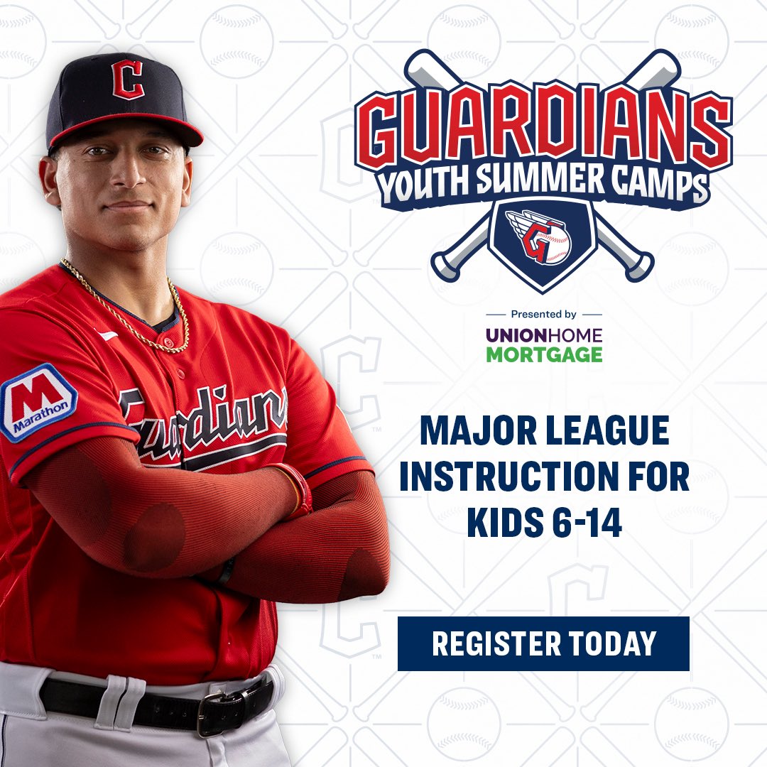 CLEInspires's tweet image. NEO families! Don’t miss out on one of the 4 remaining Guardians Youth Summer Camps presented by Union Home Mortgage this summer! There are still spots available at the following locations.
⚾️ Independence
🥎 Ursuline College
⚾️ Tri-C (Parma)
🥎 Canton
Register here today:…