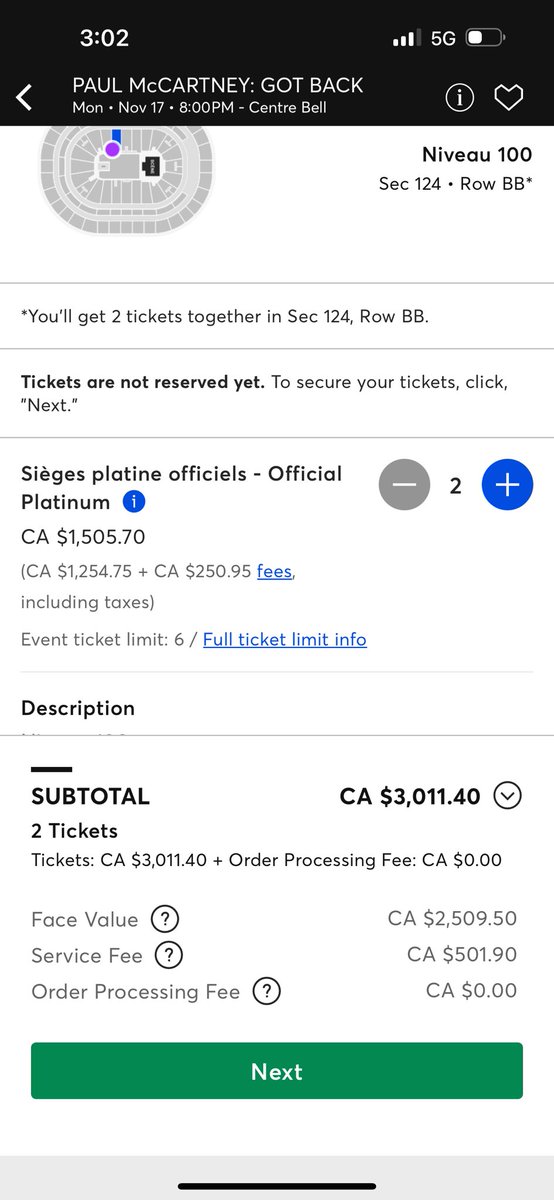 TheBCollins's tweet image. To think paying over $200 in just service fees is absolutely outrageous shame on @Ticketmaster