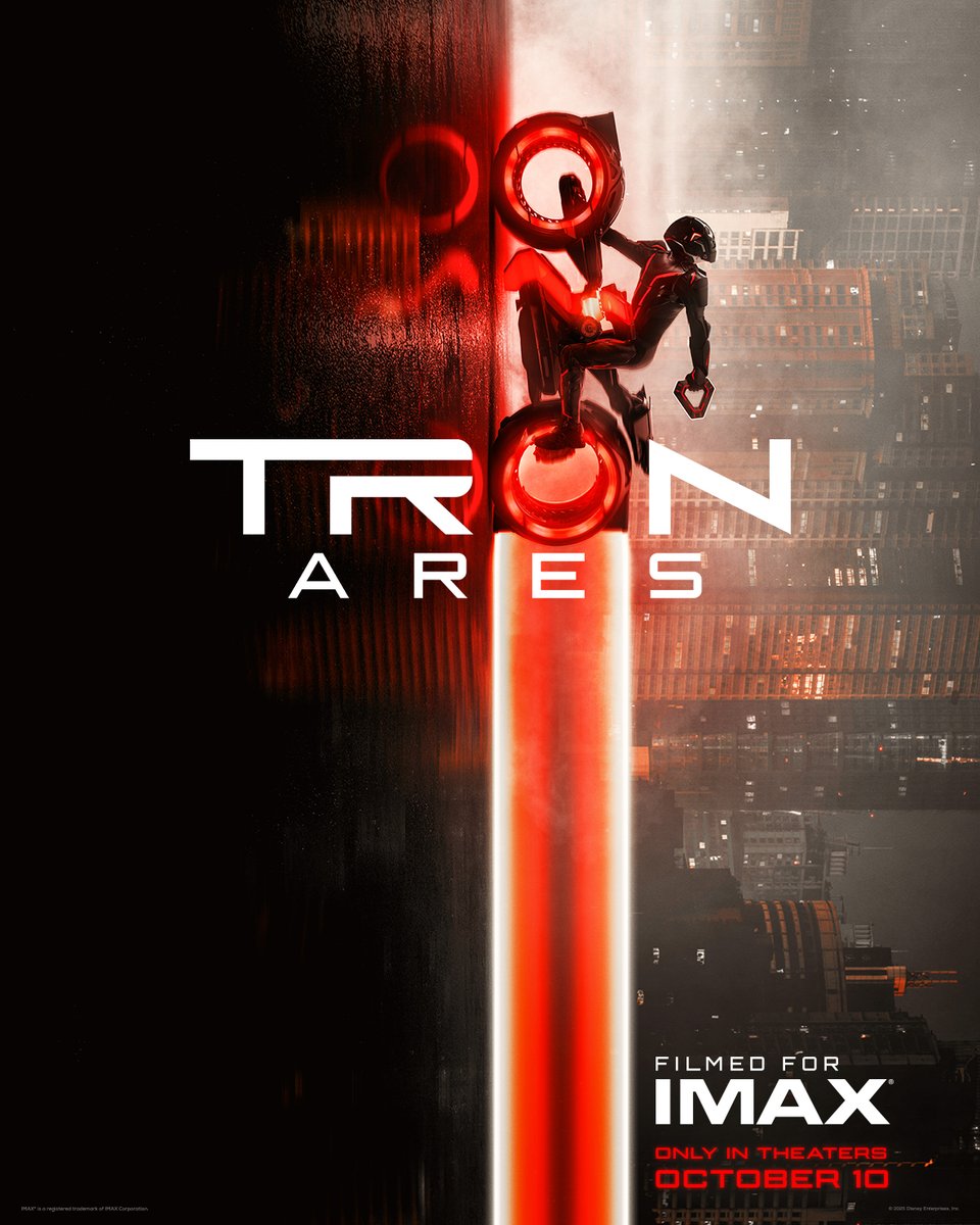 ILMVFX's tweet image. Experience Tron: Ares, filmed for IMAX, with Special Visual Effects and Animation by ILM. In theaters October 10.