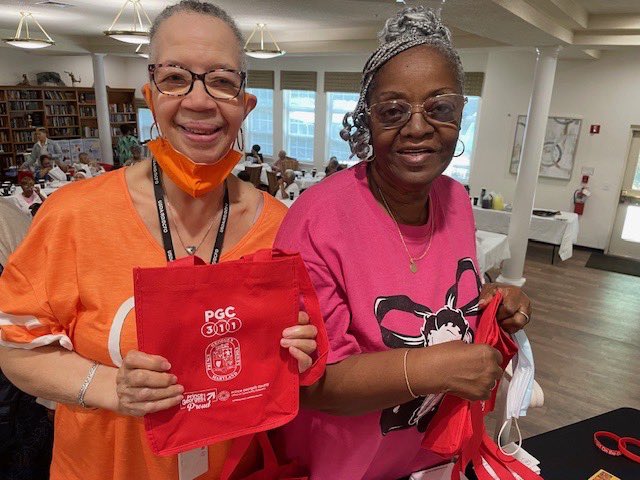 PGCCommunity's tweet image. The District 4 Community Liaison attended Councilmember Ingrid Watson’s Senior Luncheon at the Evergreen Senior Community. Senior resident received a very informative presentation on nutrition from the Health Department.