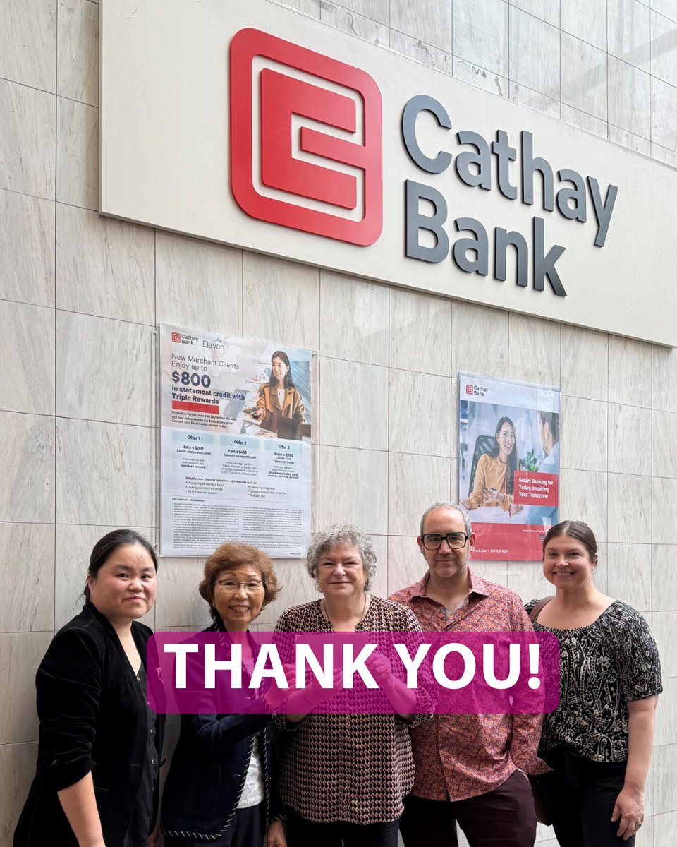 Thank you to Cathay Bank for continuing to support our Education and Public Programs!