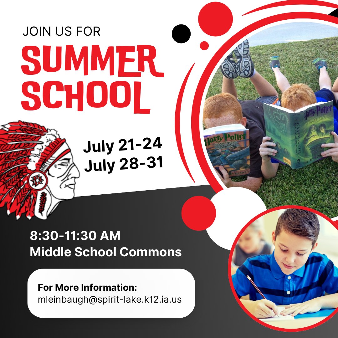 Join us for Session 2 tomorrow! ✏️
Who says learning can’t be fun? Middle School Summer School keeps your brain buzzing while giving you a boost for the school year ahead!
Open to ALL middle school students; no registration needed.
📅 July 28–31
🕘 8:30–11:30 AM