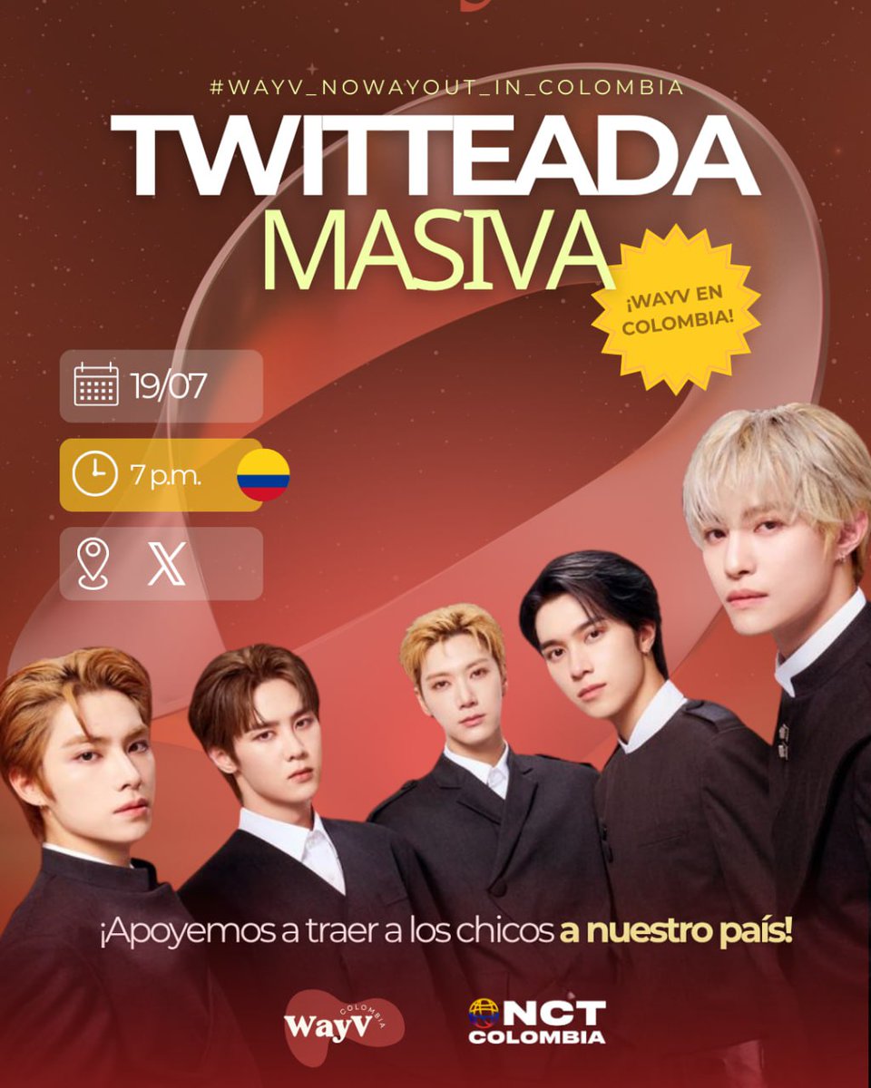 NCTColombia's tweet image. |INFO 📢|

¡Czennies y WayZenNies! 💚

Este 19 de julio a partir de las 7:00 p.m. tenemos una cita muy especial: ¡una twitteada masiva en colaboración con WayV Colombia! 📱🇨🇴

Nuestro objetivo es claro: ¡hacer ruido y mostrar cuánto queremos a WayV en nuestro país! 💚🫶🏼
Queremos…