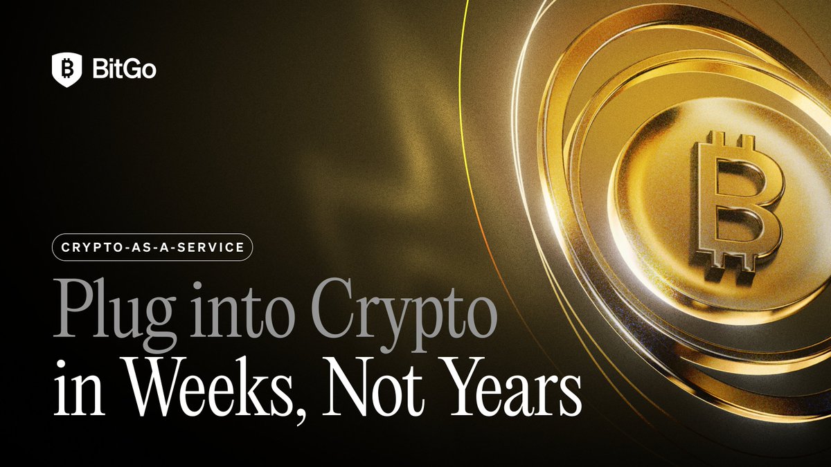 BitGo's tweet image. Launching crypto doesn’t have to mean years of building or navigating complex regulations. From custody and wallet infrastructure to KYC and compliance — BitGo handles it all.
With Crypto-as-a-Service, you can go to market fast with a secure, turnkey solution.
👉 Learn more:…