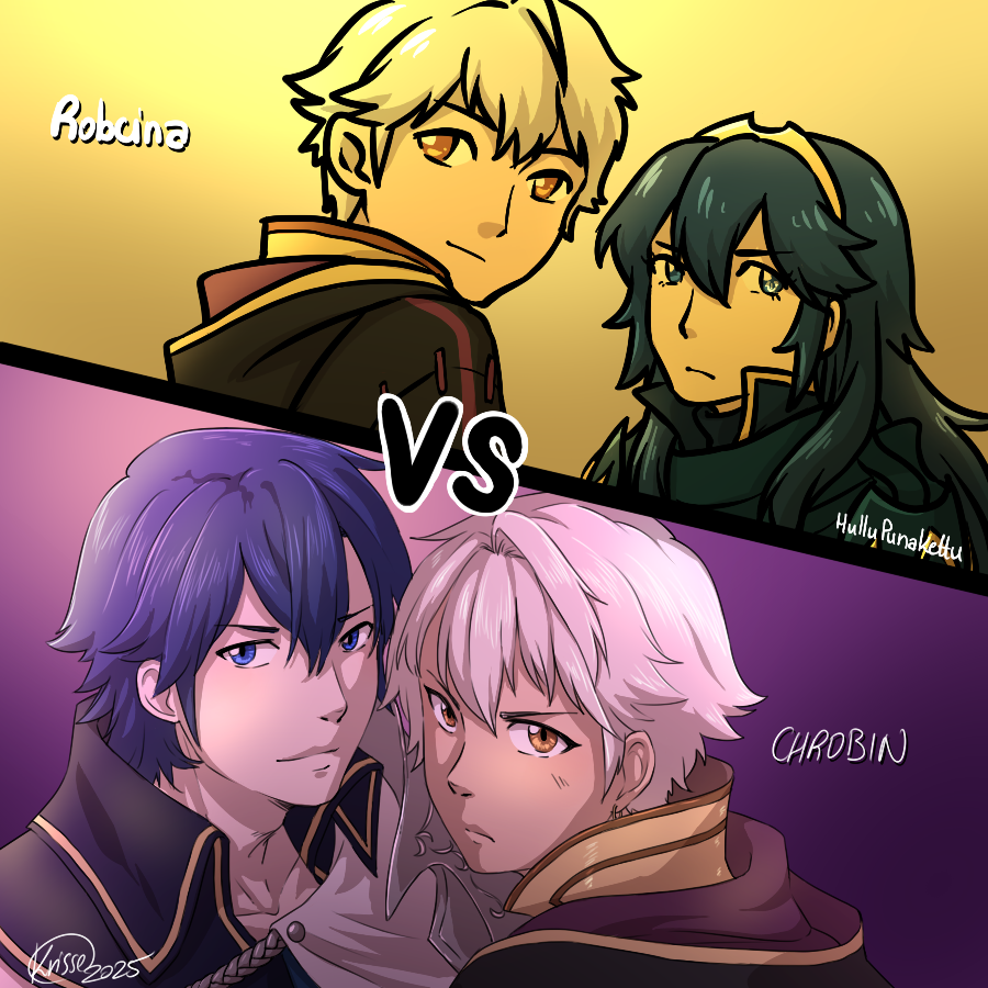 krissekovacsART's tweet photo. I talked to my friend if I am ever even known as artist, I do love both, but I draw chrobin way more lately.
you know me as chrobin artist?
or you are more a robcina fan? or both?

but check @hulluzola for more robcina content.

remember: never fight over ships!!! be nice! https://t.co/V9t1SGUf5M