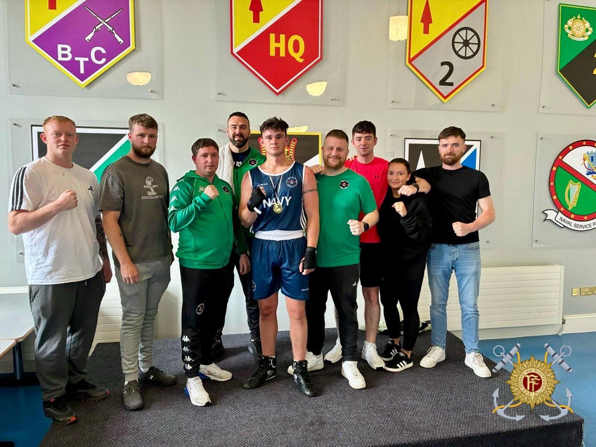 naval_service's tweet image. 🥊 DF Boxing Champ! 🏆
Congrats to A/Sea Leon Lavan, crowned 85kg DF Boxing Champion! 🇮🇪⚓
A/Sea Josh Cornally also did us proud, reaching the semi-finals. 💪
Both showed true military grit & skill. Well done, lads! 👏
#DFBoxing #IrishNavy #TeamDefenceForces #85kgChampion