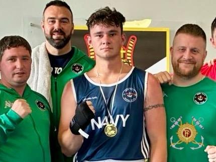 naval_service's tweet image. 🥊 DF Boxing Champ! 🏆
Congrats to A/Sea Leon Lavan, crowned 85kg DF Boxing Champion! 🇮🇪⚓
A/Sea Josh Cornally also did us proud, reaching the semi-finals. 💪
Both showed true military grit & skill. Well done, lads! 👏
#DFBoxing #IrishNavy #TeamDefenceForces #85kgChampion