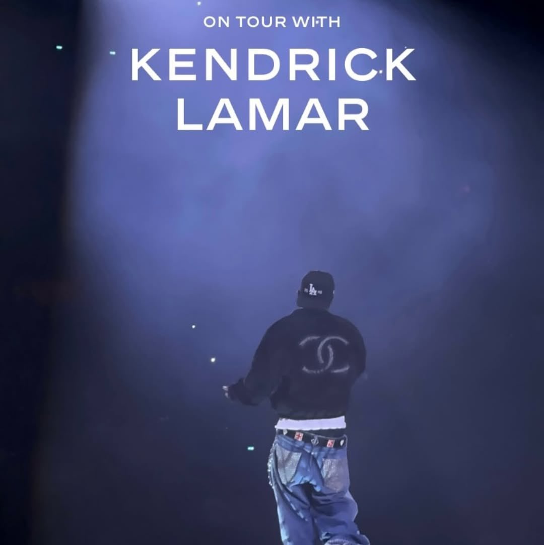 KendrickLamarZZ's tweet image. .@kendricklamar wearing custom Chanel for the Grand National Tour in Paris 🇫🇷