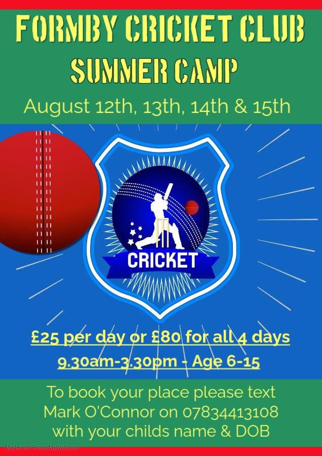 Formby Cricket Club (@formbycricket) on Twitter photo Summer camp details. Please RT <a href="/WoodlandsFormby/">Woodlands Formby</a> <a href="/Redgate_Primary/">Redgate Primary</a> <a href="/StJeromesSch/">St Jeromes Primary</a> <a href="/FormbyStLukes/">St Luke's CE Primary School</a> Summer camp details. Please RT <a href="/WoodlandsFormby/">Woodlands Formby</a> <a href="/Redgate_Primary/">Redgate Primary</a> <a href="/StJeromesSch/">St Jeromes Primary</a> <a href="/FormbyStLukes/">St Luke's CE Primary School</a>