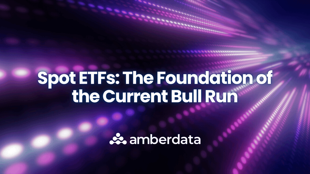 Amberdataio's tweet image. The 2025 crypto bull market isn’t about memes, mania, or moonshots. 🌑
It’s about market structure, and at the center of it all sits one catalyst: spot Bitcoin ETFs.
With $140B+ in flows and ETF custody draining exchange supply, this rally is being fueled by real capital, not…