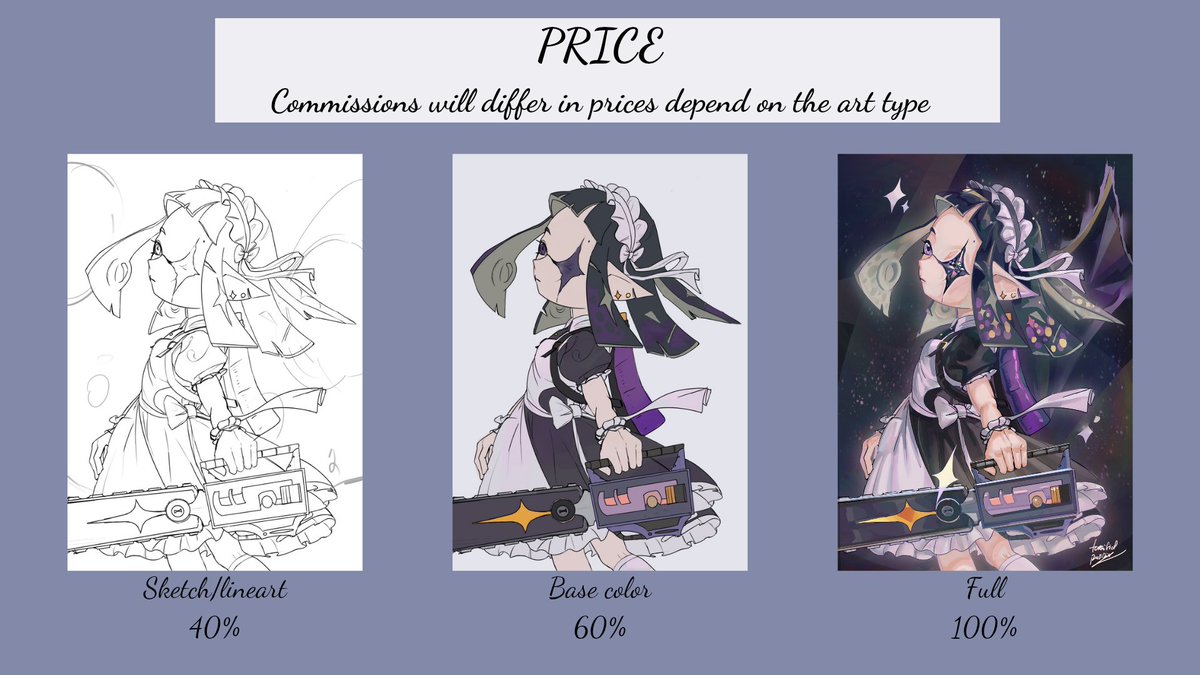 TerrifiedPuddin's tweet image. Next commission wave waitlist is open! Start of August/ when I finish prev wave's comms
More info in reply
#commissionsopen #waitlist #splatonart #Commission
