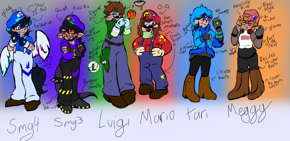 anSmg3simp's tweet image. The crew and the OCS. I honestly did try my best and I wanted to really do well and take my time but some of them where pretty hard to do at times.
#smg4