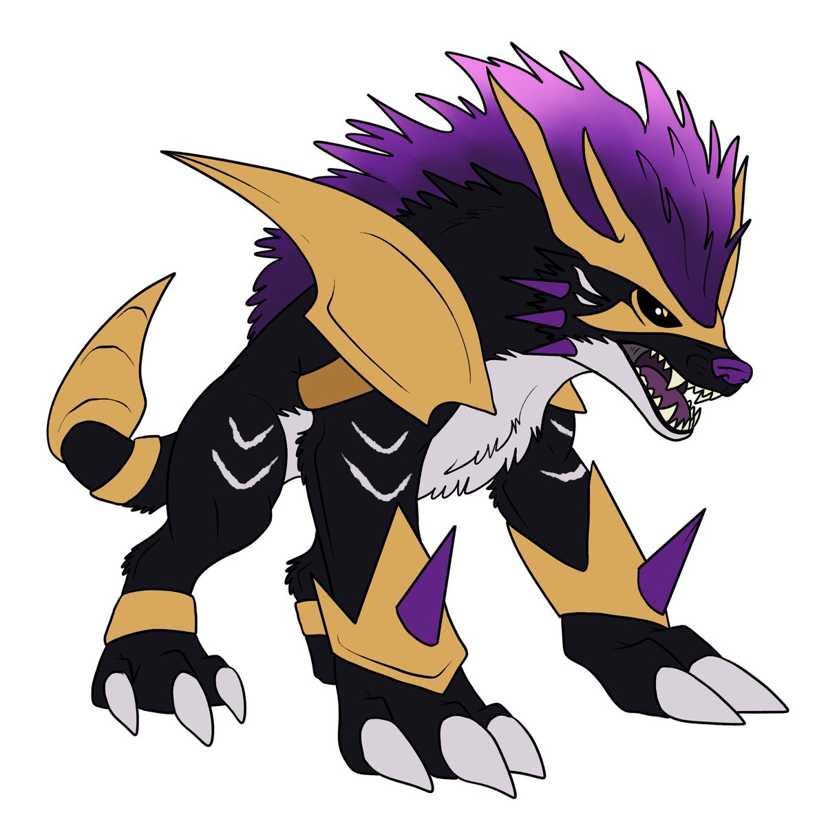 S0ulR0tten's tweet image. And second Post of the day.
Another sold Bundle.
Shadow/Poison Themed Hyena Digimon.
Enjoy!
#Digimon #digimonoc #digimonart #digifake #digitalart #fakemon