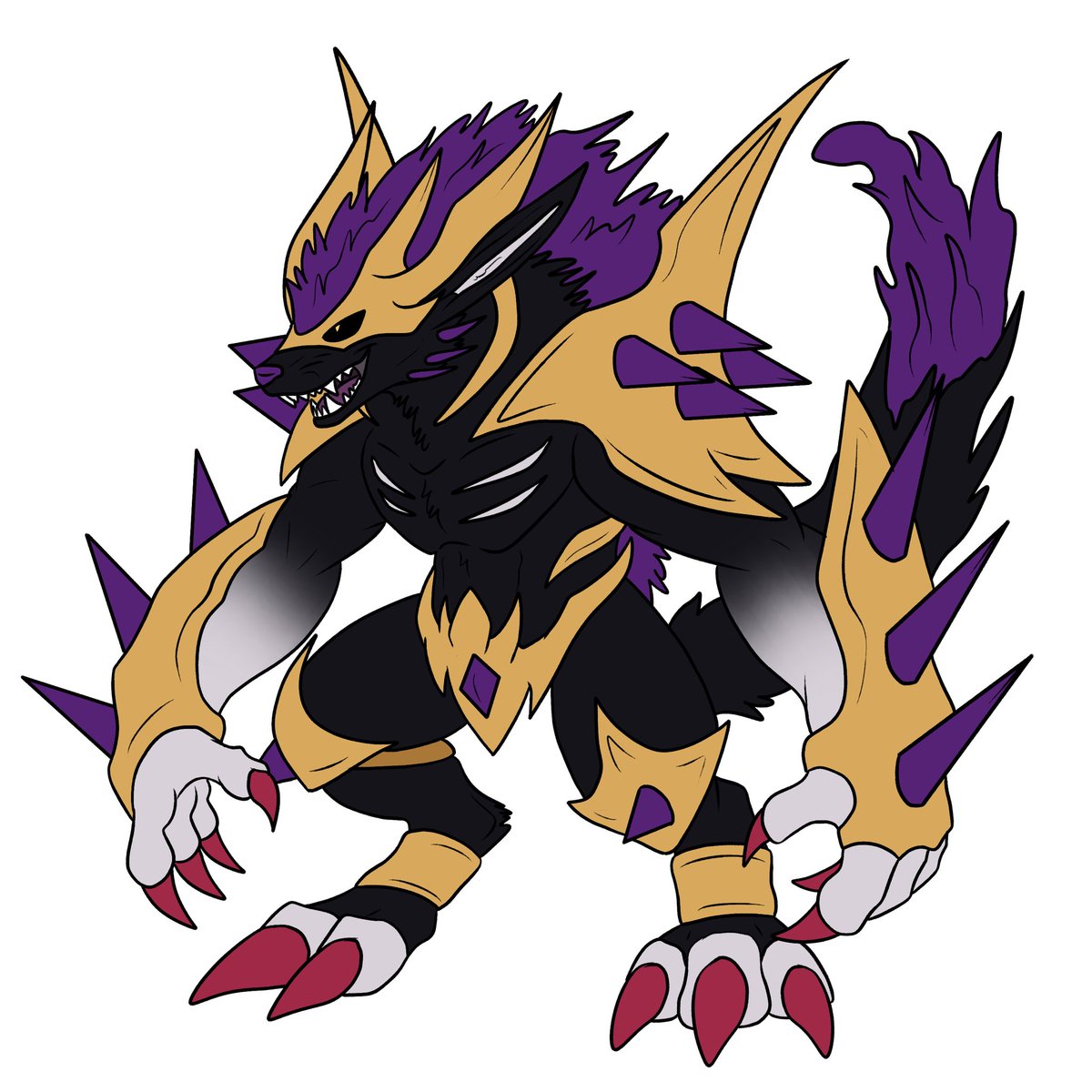 S0ulR0tten's tweet image. And second Post of the day.
Another sold Bundle.
Shadow/Poison Themed Hyena Digimon.
Enjoy!
#Digimon #digimonoc #digimonart #digifake #digitalart #fakemon