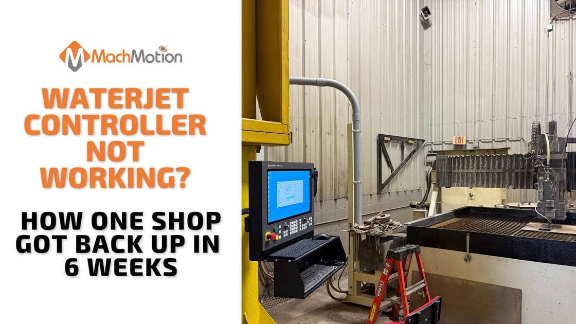 MachMotion's tweet photo. Is your waterjet controller acting up? Or worse, completely down? You're not alone. 

You don't have to start from scratch with a replacement machine. Check out how a controller upgrade from MachMotion can bring your waterjet back to life: https://t.co/cXAjPhi34a https://t.co/aZhhtqSCiI