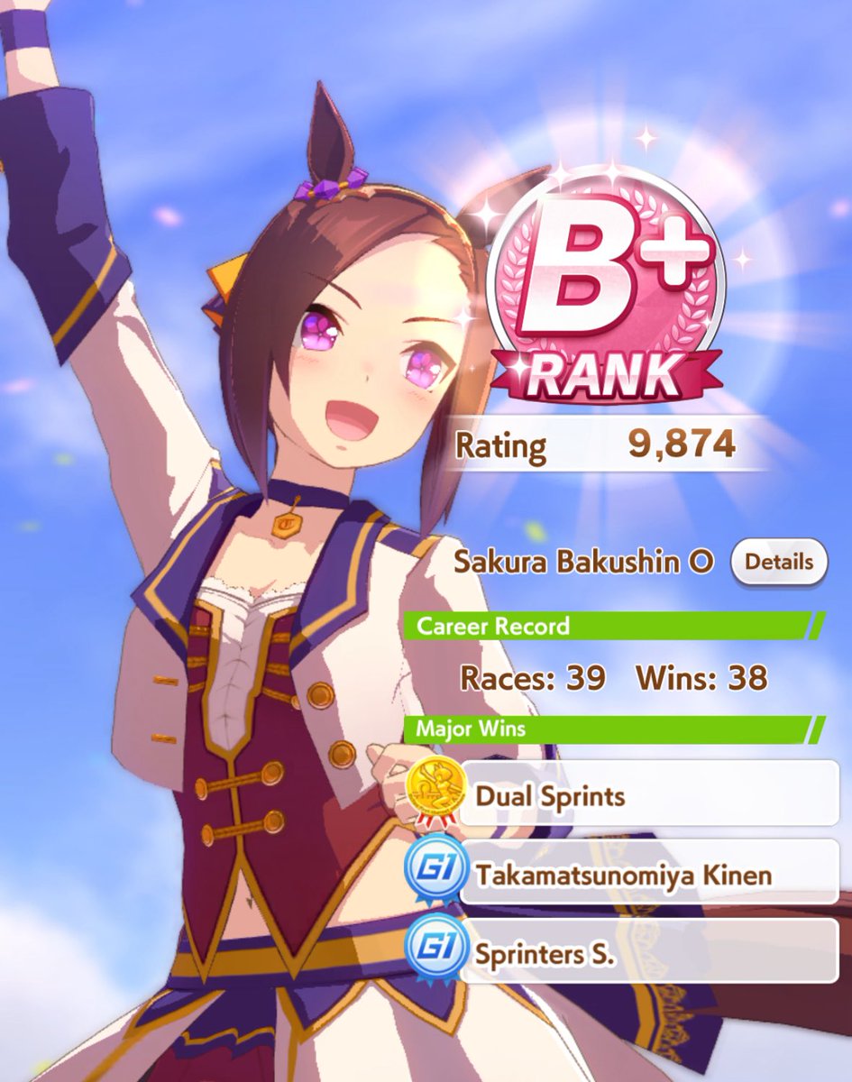 WhataFruit's tweet image. bakushin will race and she will like it