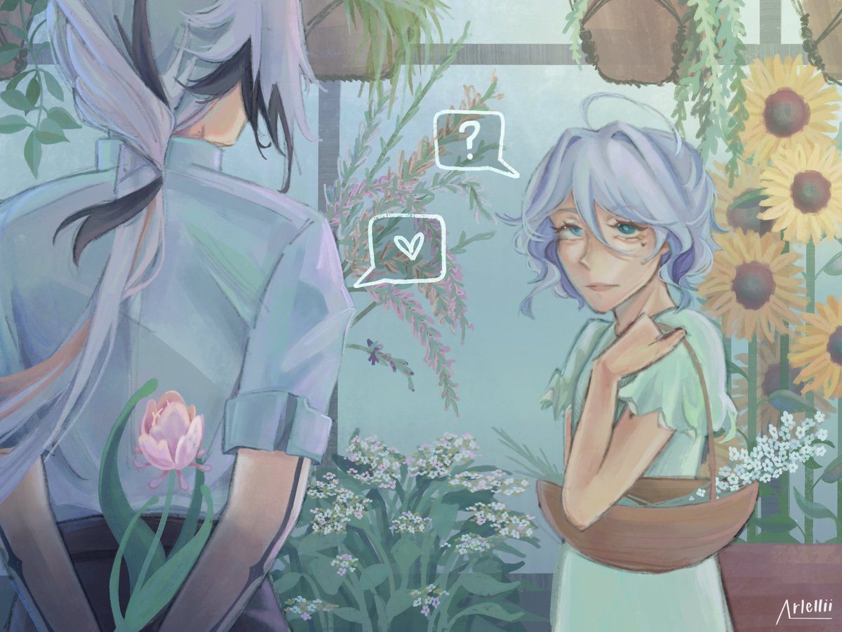 ellcalors's tweet image. [🤍] day 5 - flowers #ArlefuriWeek2025 #arlefuri
