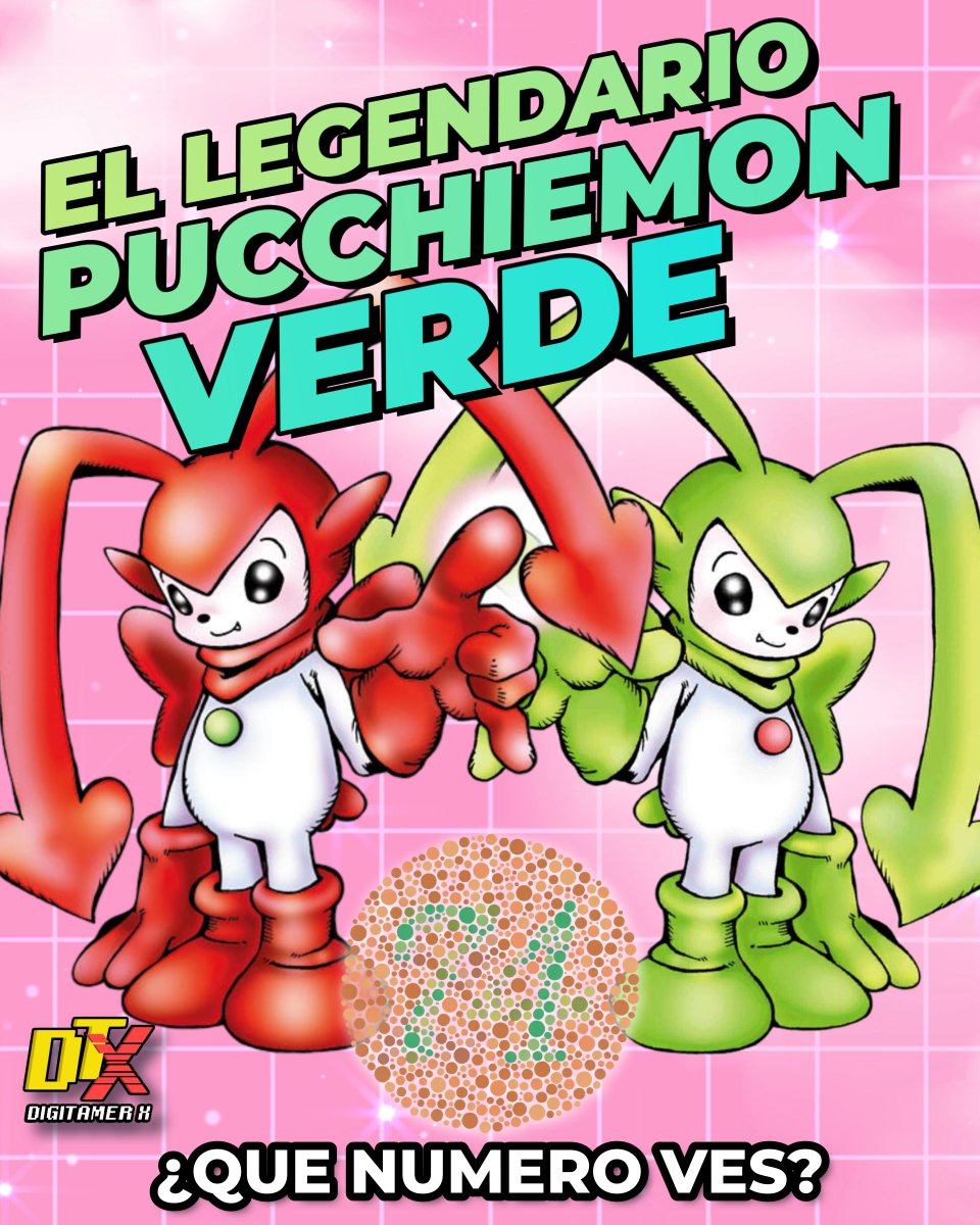 DigitamerX's tweet image. ❗#DatosDigimon Random hasta que consiga novia #39

¿El RARO #Pucchiemon verde? Daltonismo? Lo mas cercano a un #Digimon Shiny? 🍀
Normalmente este Digimon Hada es rojo, pero en casos muy raros, aparece una variante verde tan especial que es considerada valiosa y única.
⬇️⬇️⬇️