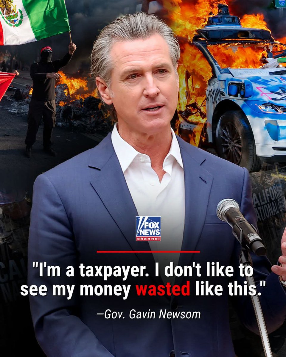 Gov. Gavin Newscum ripped President Trump, accusing him of wasting taxpayer money by keeping National Guard members in California, despite widespread ICE protests breaking out in Los Angeles. It's laughable! Like, excuse me??? Is he for real?  😂🤣🤣