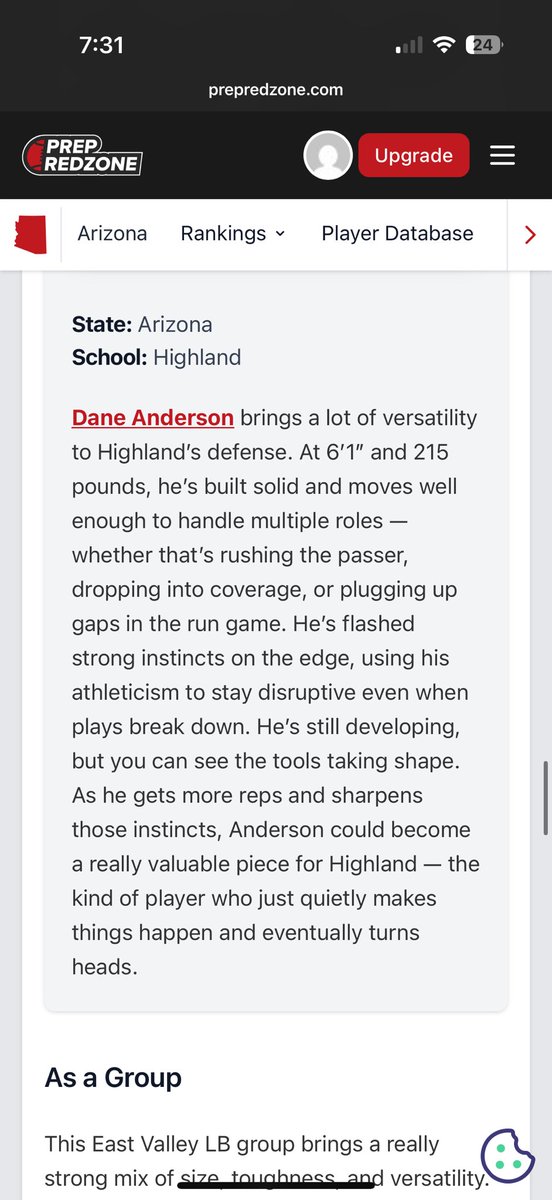 Huge thanks to <a href="/PrepRedzoneAZ/">Prep Redzone Arizona</a> for the article!! <a href="/TazHallJr/">Greg Hall</a> <a href="/HighlandHawksFB/">Highland Hawks Football</a>