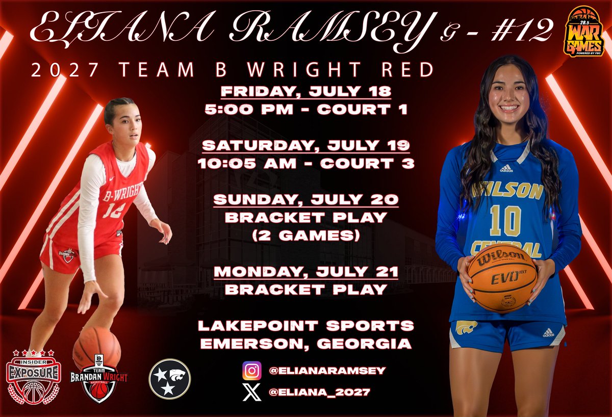These Lady Wildcats are ready for a Big Weekend with their travel teams! College Coaches come watch us compete!!