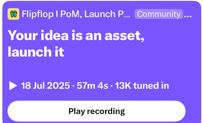 Aramiska3's tweet image. 13k listeners!
You guys crushed our live stream!
Amazing
@flipfloplaunch