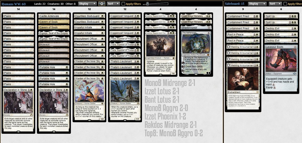 Tiago _Cygnus (@tiago_cygnus) on Twitter photo Top8 in the Pioneer Chally!
Tbh, I'm not sure if Cloud package is better than Extraction Specialist. Both got merits, but I find myself missing the other whenever I play one of them. With that being said, deck felt pretty strong in current meta.
<a href="/fireshoes/">Robert Taylor🔥</a> <a href="/AlphaStrikeTM/">Alpha Strike Team - MTG</a> Top8 in the Pioneer Chally!
Tbh, I'm not sure if Cloud package is better than Extraction Specialist. Both got merits, but I find myself missing the other whenever I play one of them. With that being said, deck felt pretty strong in current meta.
<a href="/fireshoes/">Robert Taylor🔥</a> <a href="/AlphaStrikeTM/">Alpha Strike Team - MTG</a>