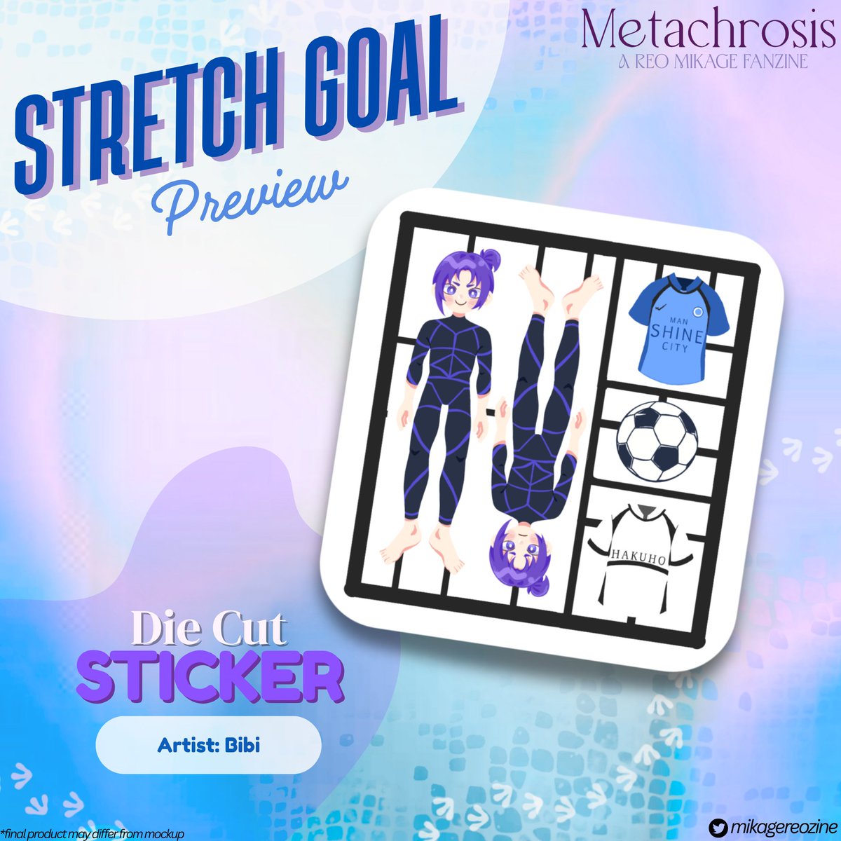 mikagereozine's tweet image. ๐ STRETCH GOAL SPOTLIGHTโจ
โฝ Kick things up a notch with our exclusive die-cut sticker bonus! It's a cute additional design thatโs ready to score style points or decorate your emotional support water bottle!
๐ Share to help unlock this FREE bonus!
๐๏ธart by @separuhpuding