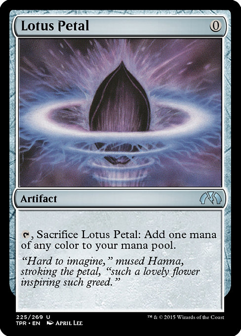 galaxyhap's tweet image. Strike three, you're out! Lotus Petal will be banned on Quick Battle because it can synergize too well with sacrifice decks. For example, an Oni-Cult Anvil combo can create mind games by either generating mana or dealing damage. #MagicTheGathering #QuickBattle #NewFormat