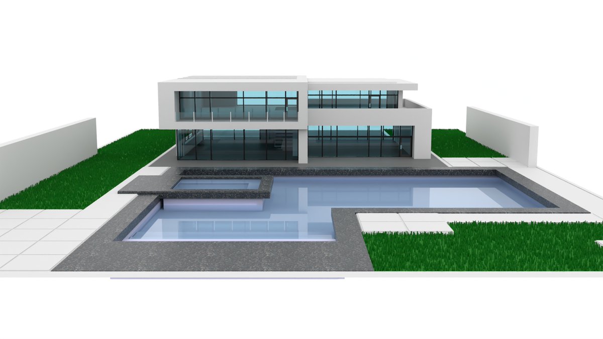 A nice 3d Model of a modern house and pool. Beautiful architecture. Plenty more models on my account. Check them out here:  turbosquid.com/Search/Artists… 

#3dmodeling #3DModel #gamedev #IndieGameDev #gamedev #gamergirl #designs