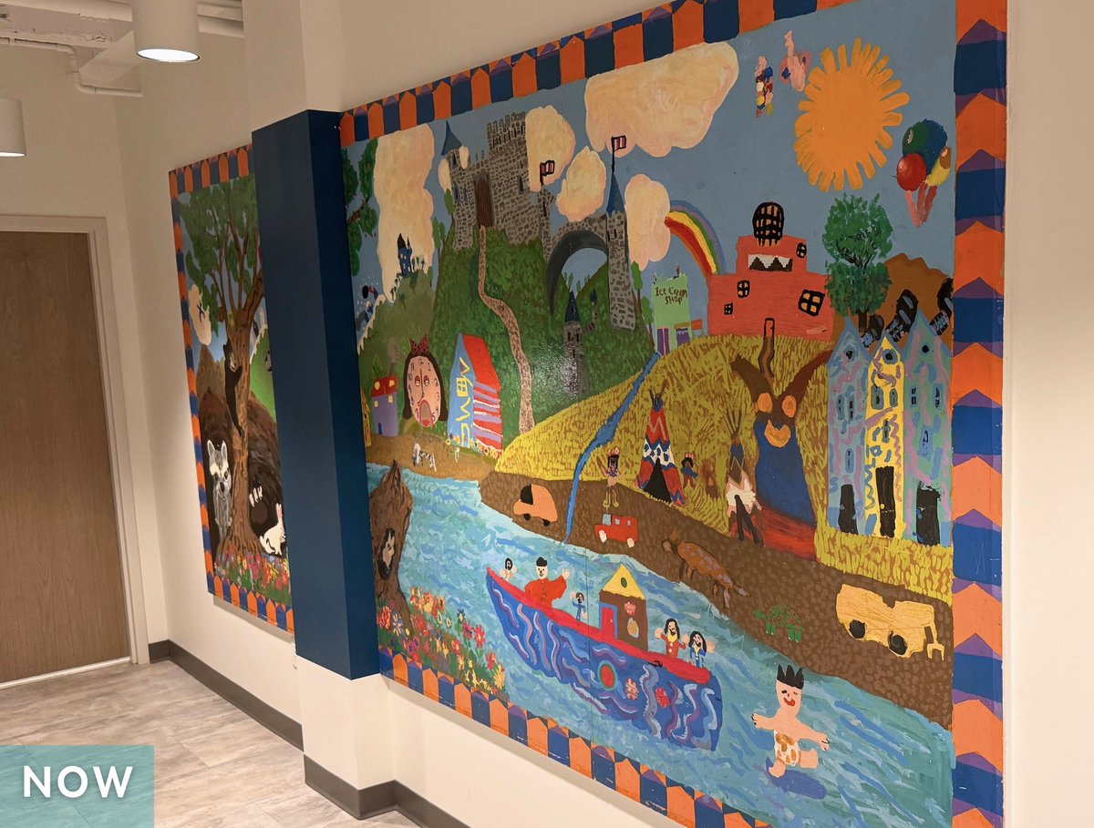 At the downtown Salt Lake Community Shelter, we had many amazing art collectives, groups &amp; volunteers work with the kids staying with their families in shelter to create each mural. When we left, we were able to take the murals. We are grateful to have such memorable reminders!