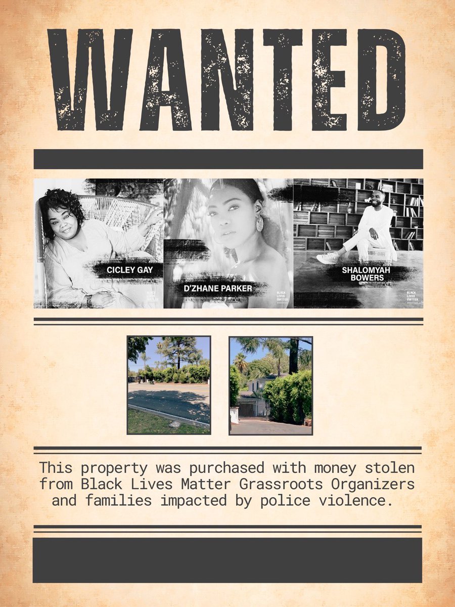 blmgrassroots's tweet image. When #BlackLivesMatter chapters rolled on the $6 million @Blklivesmatter big house this past Sunday, we were calling on the frauds to do what’s right. Instead of heeding the call, they targeted our beloved @DocMellyMel. Let US be clear…we we won’t stop until we get what’s ours.