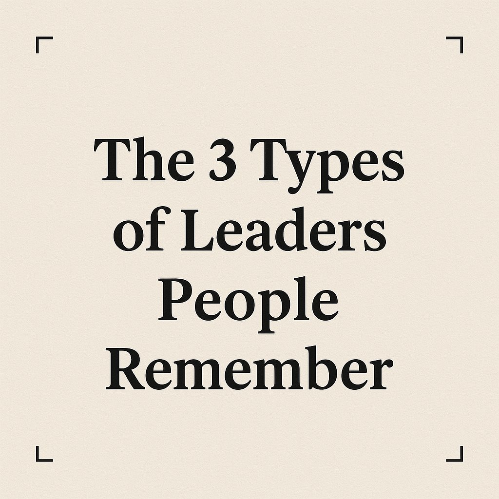 vsmanoj's tweet photo. The 3 Types of Leaders People Remember

Which one are you becoming?

Become the Leader Others Admire and Follow at https://t.co/1oPLmwesMu https://t.co/xubj6vY0f7 https://t.co/sh3IT5hYc3