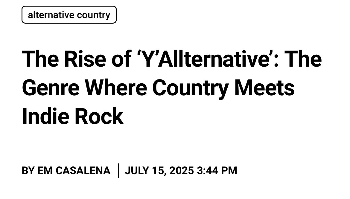 I’m so old this is my second rise of alt-country to live through.