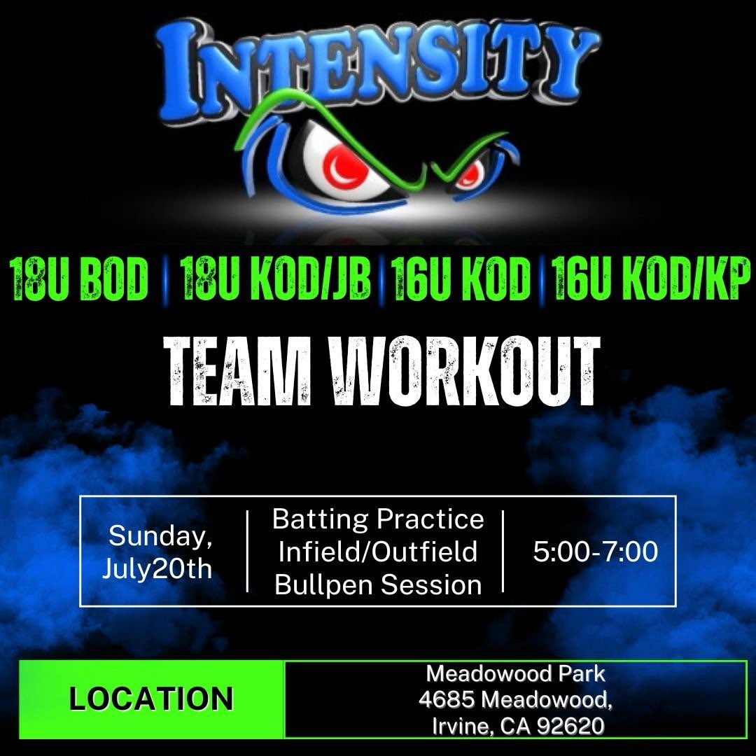 Chicago was great last weekend! Ready to play in sunny SoCal tomorrow!! Check out our schedule!! 💚💙💚 

<a href="/intensitykod/">Kevin ODonnell</a> <a href="/PGFnetwork/">PGF</a> <a href="/SoftballDown/">Down South Softball</a> <a href="/tagupSoftball/">tagup</a> <a href="/TopPreps/">TOP PREPS - Free Sports News, Videos & Information</a> <a href="/D1Softball/">D1Softball</a> <a href="/SoftbalAmerica/">Softball America</a> <a href="/SBRRetweets/">Softball Recruiting Reposts</a> <a href="/CoastRecruits/">Coast 2 Coast Recruits</a>