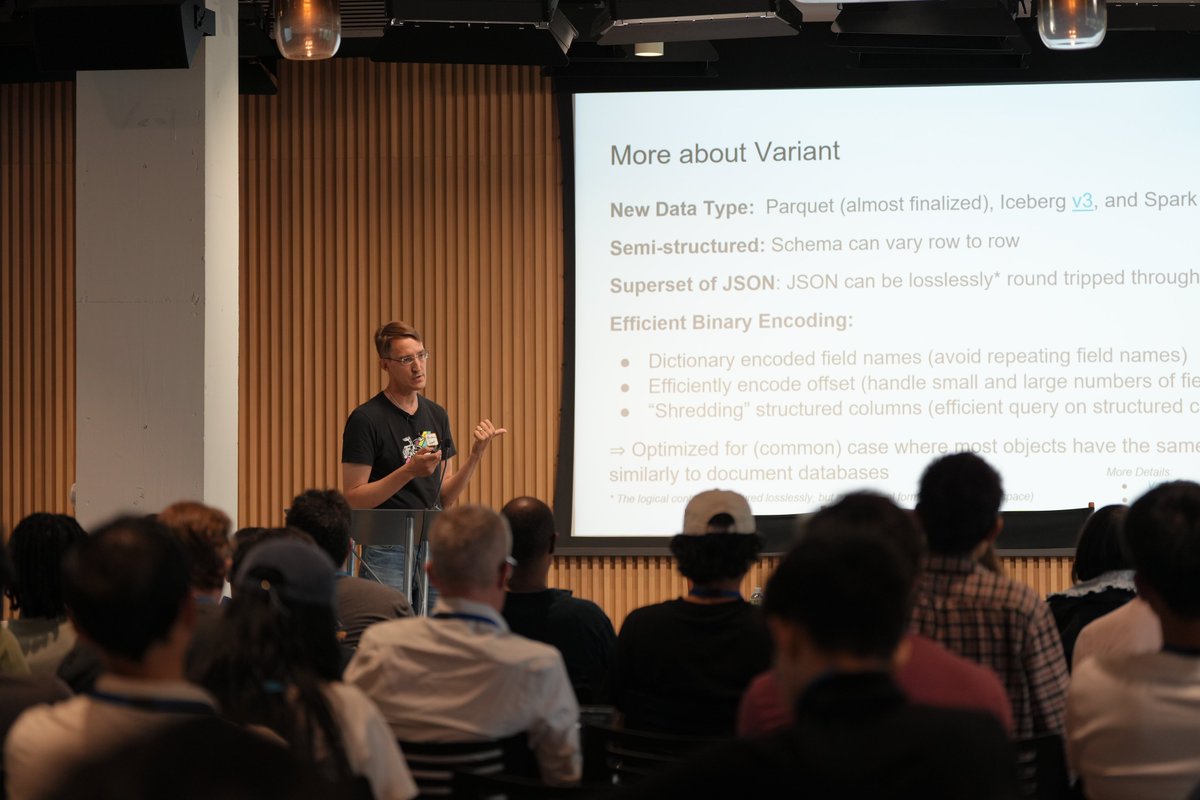 puppyquery's tweet image. Huge thanks to Andrew Lamb (@andrewlamb1111)  from @InfluxDB for showing how the new Variant type is changing how we handle messy, semi-structured data in Iceberg and Parquet.

Thanks to everyone who came out to the NYC Apache Iceberg Meetup!

#ApacheIceberg #InfluxData #Parquet…