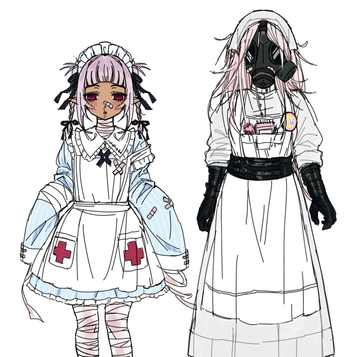 2010senthusiast's tweet image. Redesigned old ocs, they’re both vampires.
One smells bad, take a guess which one.☺️