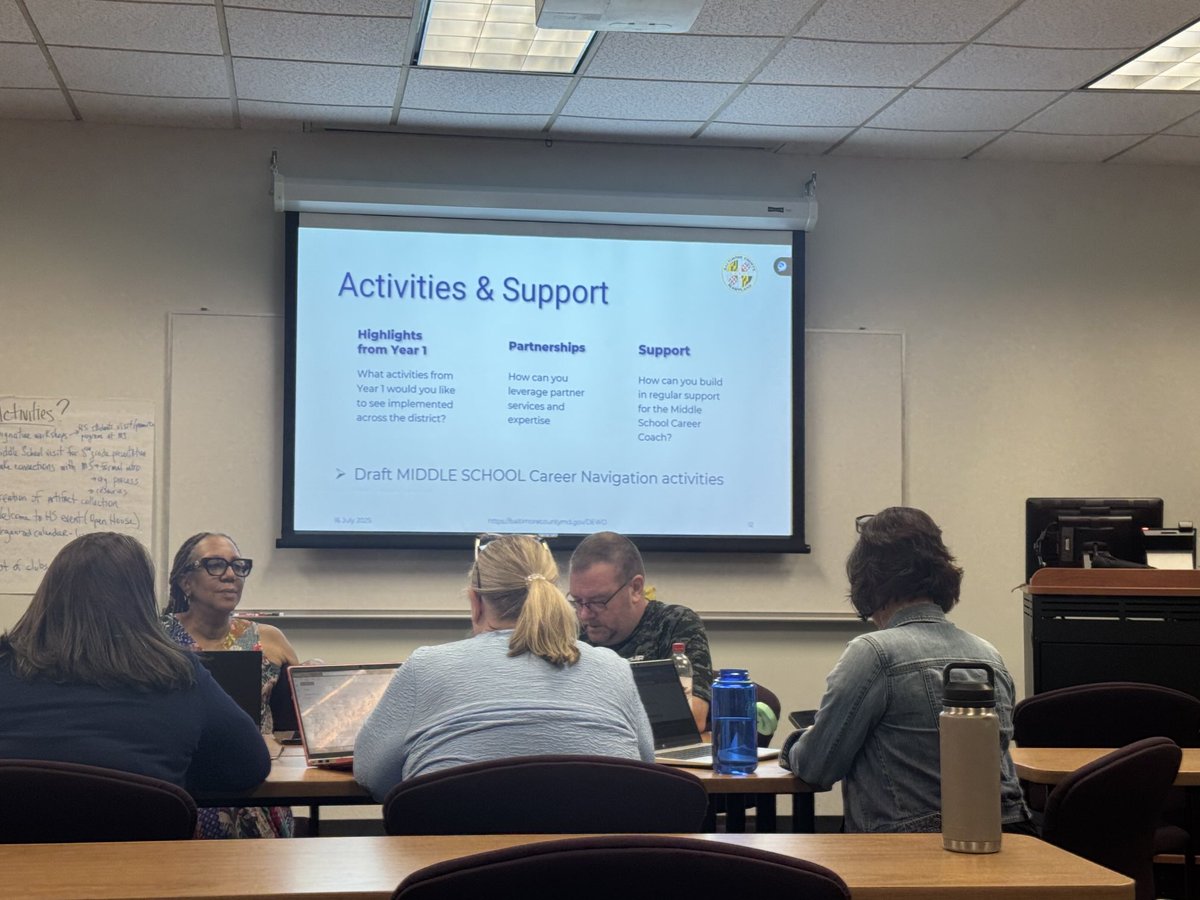 #CareerNavigators had a strong year in high schools for 24-25. They spent this week planning for middle school implementation. Partnering with ⁦<a href="/BaltCoGov/">Baltimore County</a>⁩ and ⁦<a href="/CCBCMD/">CCBC</a>⁩. Time building genuine #partnerships!