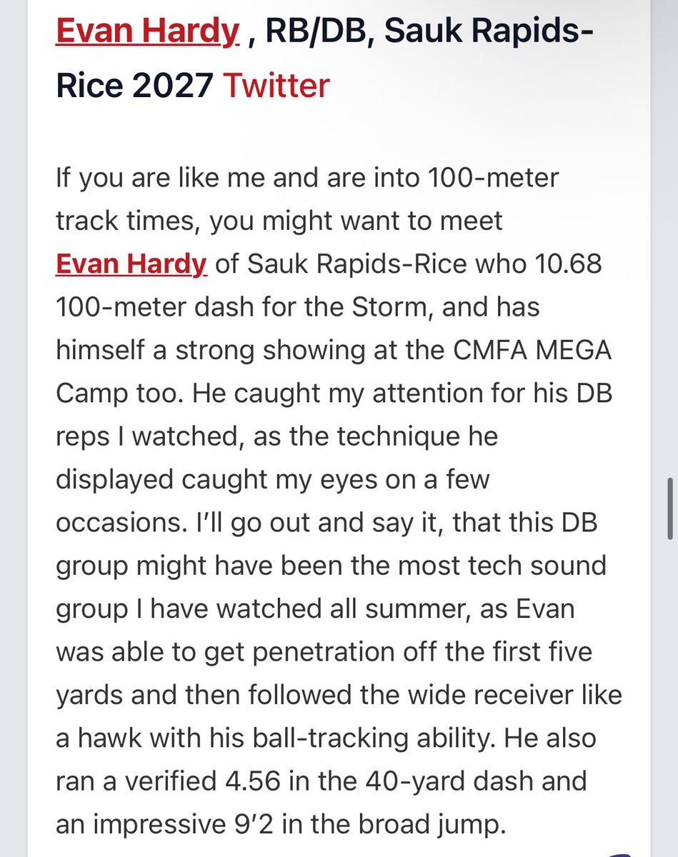evanmhardy21's tweet image. Thank you @NWahlScouting for the write up!