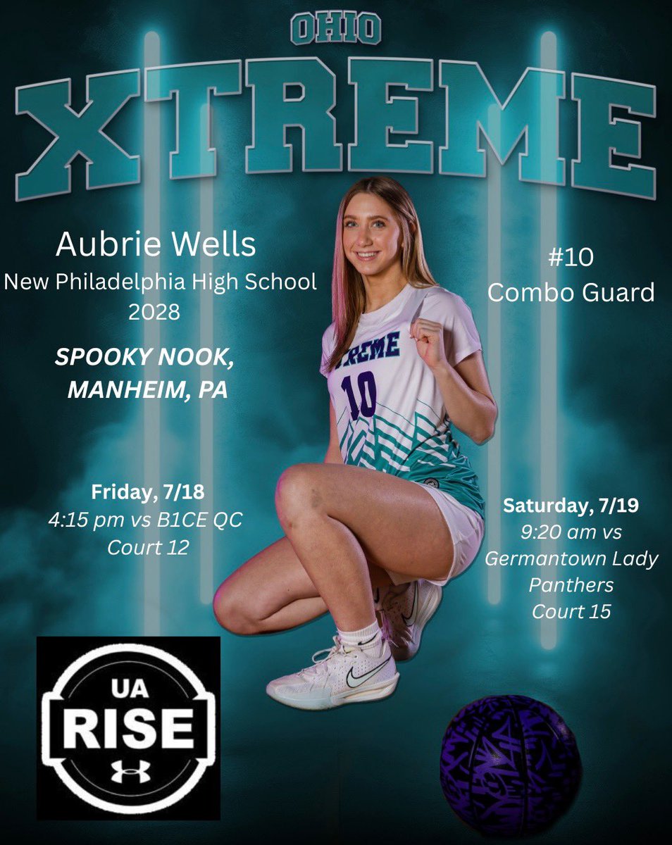 Aubrie Wells (@wells__aubrie) on Twitter photo Here is my schedule for the Girls UAA RISE tournament at Spooky Nook in Manheim, PA. Looking for a great tournament run!! Hope to see you there! #OhioXtreme #classof2028 <a href="/npladyhoops/">NP Lady Hoops</a> <a href="/OhioXtreme/">Ohio Xtreme</a> Here is my schedule for the Girls UAA RISE tournament at Spooky Nook in Manheim, PA. Looking for a great tournament run!! Hope to see you there! #OhioXtreme #classof2028 <a href="/npladyhoops/">NP Lady Hoops</a> <a href="/OhioXtreme/">Ohio Xtreme</a>