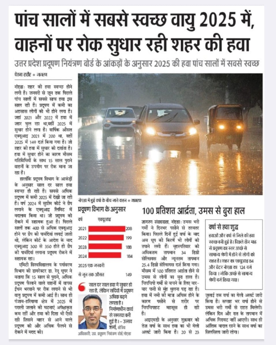 5 सालों में सबसे स्वच्छ वायु