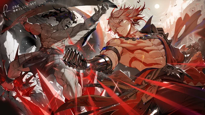 #スターレイルxFate コラボ開催おめでとうございます。 「美しき夢と聖杯」をイメージしてヘラクレスとモーディスで筋肉のぶつかり合いを表現しました! #崩壊Fate元年 #崩壊スターレイル #PR