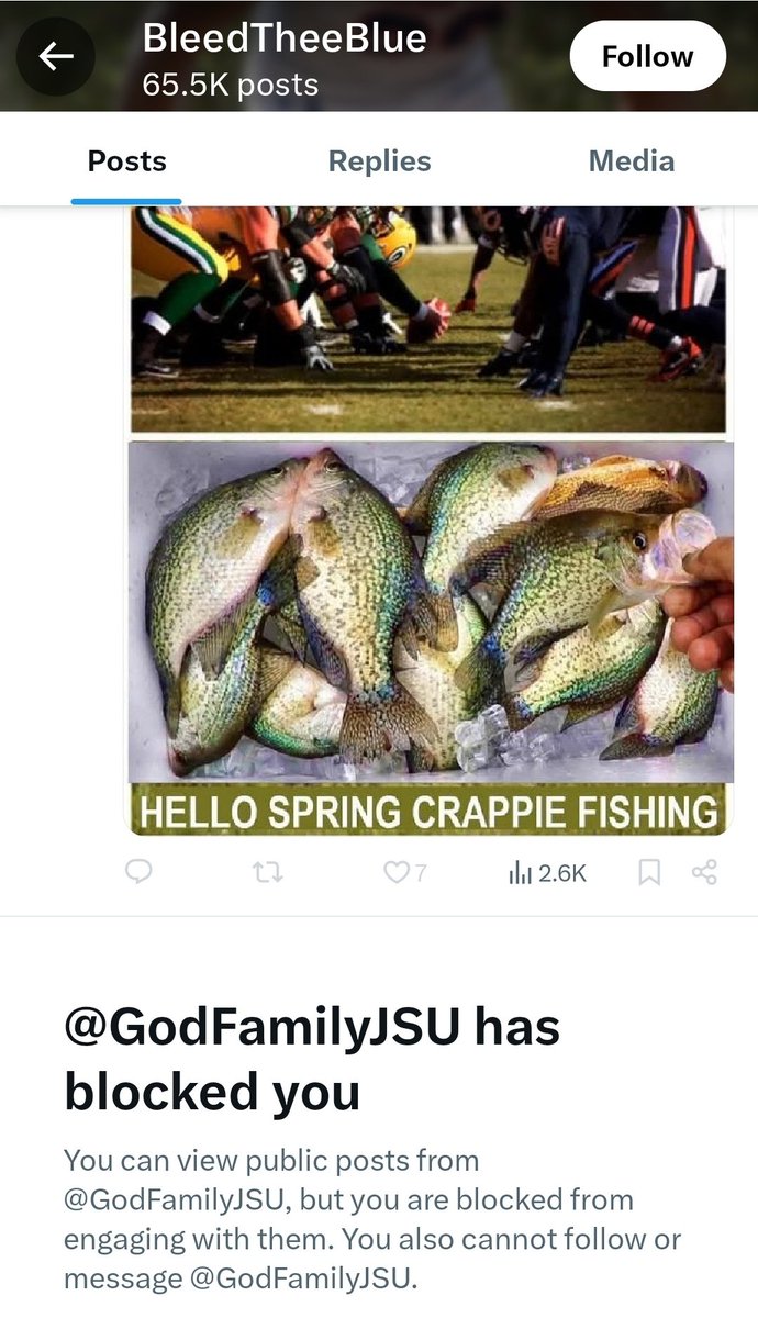 MVSUFanatics's tweet image. This page doesn't take itself too seriously so you know how sensitive you gotta be to block a fan page
This page didn't seek out @GodFamilyJSU. They fell in our mentions only for their bussy to get hurt
(Click here --> bit.ly/4khE9S9 to help #eleVate Delta Devils 🏈)