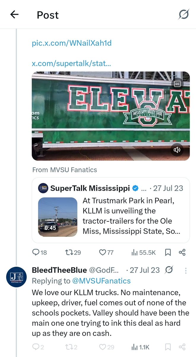 MVSUFanatics's tweet image. This page doesn't take itself too seriously so you know how sensitive you gotta be to block a fan page
This page didn't seek out @GodFamilyJSU. They fell in our mentions only for their bussy to get hurt
(Click here --> bit.ly/4khE9S9 to help #eleVate Delta Devils 🏈)