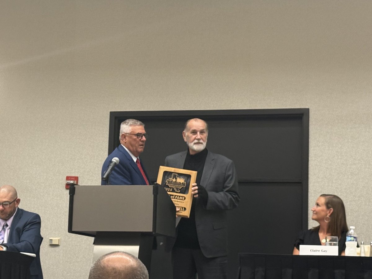 AN INCREDIBLE HONOR TO BE INDUCTED INTO THE TGCA HALL OF FAME THIS PAST MONDAY NIGHT AT THE TGCA COACHES CLINIC BUT IT WAS AN AWESOME FEELING TO HAVE FORMER COLLEGE-HS PLAYERS BEING THERE TO SUPPORT YOU AS WELL AS FORMER STAFF COACHES, PLUS HAVING GREAT FRIEND SAM TIPTON PRESENT!
