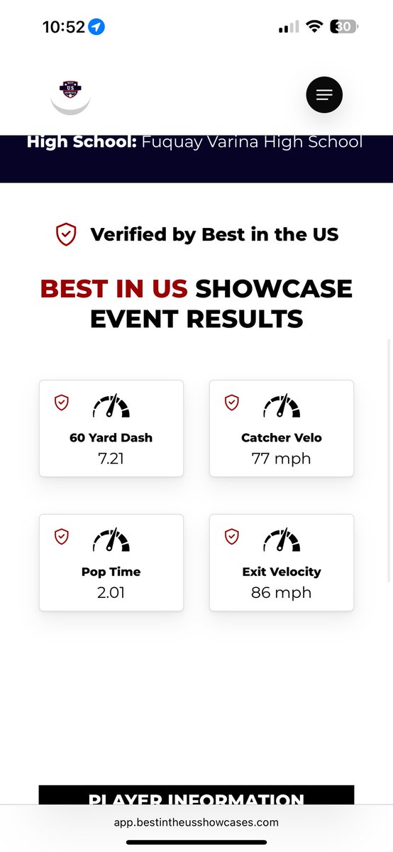 Some results from <a href="/BUSShowcase/">Best in the US Showcases</a> UNC camp <a href="/fuquaybaseball/">FVHS Baseball</a> <a href="/ZTProspectsNC/">ZT Prospects Carolina</a> <a href="/PaulZehr3/">ZT prospects NC</a> <a href="/CoachGlenn2018/">Coach Glenn</a> <a href="/PG_Uncommitted/">PG_Uncommitted</a> <a href="/Daniel_Huff/">Daniel Huff</a> <a href="/Nic_Love6/">Nic Love</a> <a href="/Gabitoo2712/">Gabriel Garcia</a> <a href="/danielsbaseball/">Coach Daniels</a>