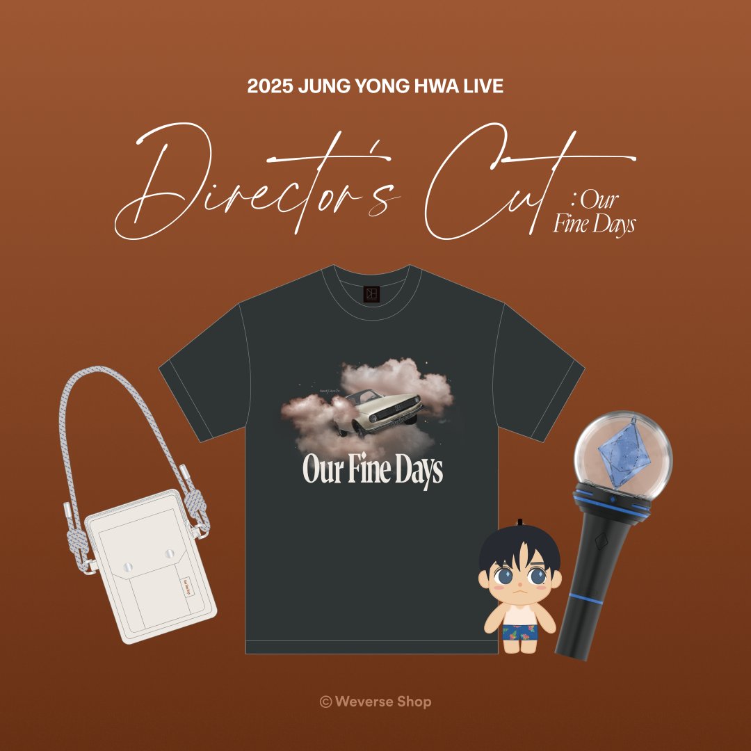 2025 #JUNGYONGHWA LIVE 'Director's Cut : Our Fine Days' 공식 상품 현장 수령 안내

지금 #위버스샵 에서 #CNBLUE (<a href="/official_CNBLUE/">CNBLUE</a>) #정용화 의 2025 JUNG YONG HWA LIVE 'Director's Cut : Our Fine Days' 공식 상품을 구매하시고, 콘서트에서 현장 수령으로 만나보세요!

🗓️판매 일시
- 7월