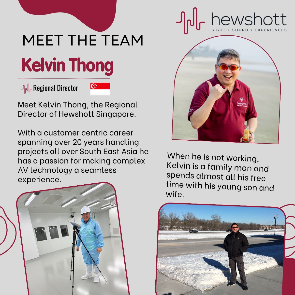 This is Kelvin, he's the Regional Director in our Singapore office! 👋

#Hewshott #MeetTheTeam