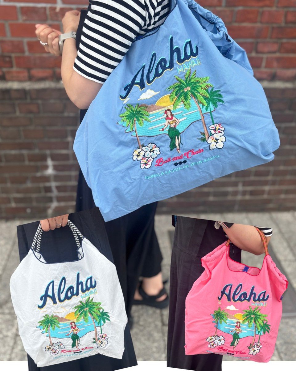 yokohamaredbric's tweet photo. イベント広場ではFUN! ALOHA!2025  in YOKOHAMAを開催中！

2号館2階「Ball&amp;Chain 」では【Aloha】や【Kathy Mom】など、
ハワイをテーマにした人気アイテムが勢ぞろい🏝️✨
この時期だけの数量限定ラインナップとなりますので、お見逃しなく！
夏の横浜でアロハなひとときを🌅 https://t.co/LxOHvx6rOx